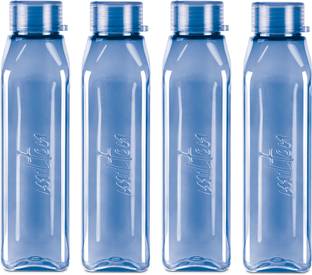 MILTON Prime 1000 Pet Water Bottle, Set of 4, 1 Litre Each, Blue 1000 ml Bottle