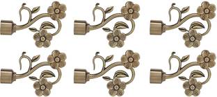 Bzcarts Gold Curtain Knobs, Rod Rail Bracket, Curtain Hooks Metal