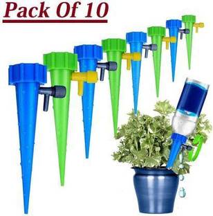KeepCart Automatic Drip Irrigation spike for Garden Plants with Slow Release Control Valve Switch drip Irrigation System self Watering Device for Plants Watering Spikes for indoor and outdoor(Pack OF 10) Drip Irrigation Kit