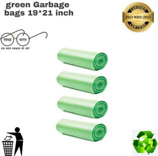 jj brothers GREEN MEDIUM BIN TRASH ROLLS Small 12 L Garbage Bag  Pack Of 120