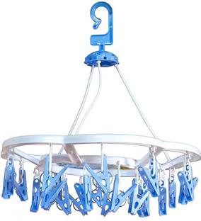 shopzillla Hanging Garden Round Cloth Drying Clip Holder With 24 Clips Plastic Cloth Clips Plastic Cloth Clips