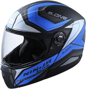 STUDDS NINJA ELITE SUPER HI-QUALITY D4 MATT BLACK N1 BLUE FLIP-UP FACE 580 MM SIZE L Motorsports Helmet