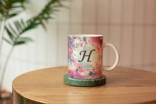 bhumiyaan H Letter Coffee mug Ceramic Coffee Mug