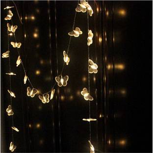 NISCO 16 LEDs 3 m Gold Steady Butterfly Rice Lights