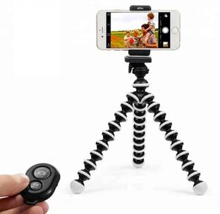 BAGATELLE Mini Tripod [10 inch+ 3 inch clip] fully flexible Gorilla rotatable mobile stand/holder with Remote & clip holder for all Mobile Phone DSLR & Action Cameras/projector Tripod, Tripod Kit, Tripod Clamp, Tripod Bracket, Monopod Kit