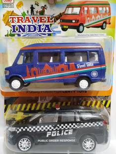 centy Police car(cristiano 2.0) & Travel India combo pack of 2
