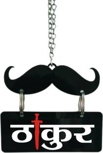 Ridivansh Creations 3D Acrylic Car Hanging THAKUR in Hindi Both Side Car Hanging Ornament