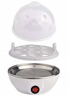 TRENDBUY Egg Cooker Boiler Machine,Electric Egg Maker with Measuring Cup, 7 Capacity Automatic Shut Off Egg Poacher for Steaming, Cooking, Boiling and Frying Egg Cooker