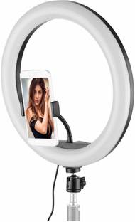 MOBONE ® Photography Ring Light with 3 Brightness Level for |Photo-Video Shoot| Bridal Parlour Makeup| YouTube Product Reviews,Study Light|Compatible with All Smart Phones/Camera (Diameter-10 Inches) 3600 lx Camera LED Light