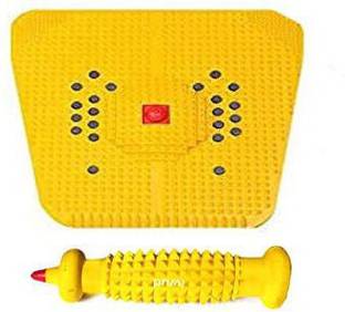 IWUD ENTERPRISES MATCOMBO-0007 Iwud Plastic Magnetic Foot Mat for Stress and Pain Relief with Wood Acupressure Tools Combo Massager