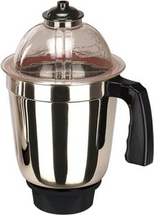 Rotomix Stainless Steel Mixer Liquid Jar|Standard Mixer Jar|Kitchen Tools|Mixer Grinder Liquid jar with lid 1000 ML (Steel Black) Mixer Juicer Jar