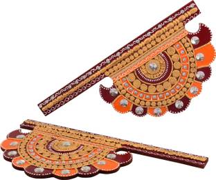 eCraftIndia Decorative Pankhi Wall Hanging Decorative Showpiece  -  32 cm
