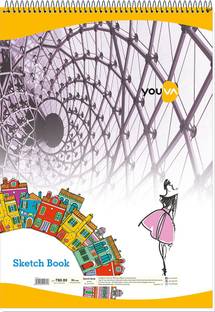 NAVNEET Soft Bound Sketch Book 27x37 cm 60 Pages Sketch Pad