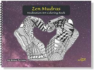 Zen Mudras Meditation Art Coloring Book for Adults (Calming Zentangle Doodle Patterns)