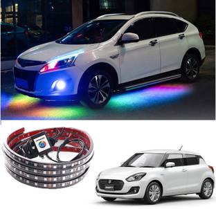 AYW LED Car Interior Decorative Plastic Floor Atmosphere Strip Lighting Kit With Mobile App Control For Swift New (Universsal) Car Fancy Lights