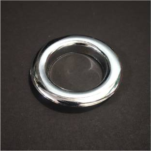 CURTAIN AX Curtain Rings/Eyelets Shiny Silver Plastic Eyelet with Lock (Suitable for 1 inch rods) Curtain Ring