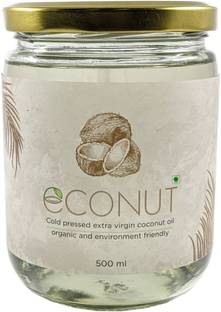 econut Extra Virgin Coconut oil 500 ML Coconut Oil Glass Bottle