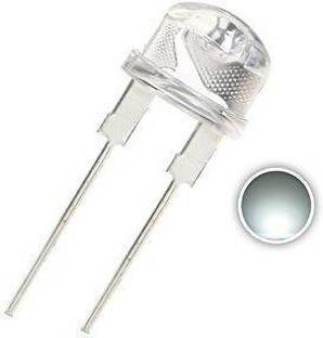 gobagee 20 pcs LED Light-Emitting Diodes 0.5 W Lamp (Clear White, 8 mm) - Pack of 20 Electronic Components Electronic Hobby Kit