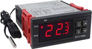 electrolight Two Relay Output LED Digital Temperature Controller Thermostat Incubator STC-1000 AC 220V 10A with Heater and Cooler Temperature Sensor and Controller Electronic Hobby Kit