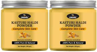 Oilanic 100% Pure & Natural Kasturi Haldi Powder Combo pack of 2 Jars of 100 ml(200 gms)