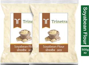 Trinetra Best Quality Soyabean Flour / Soyabean Atta 500g Pack of 2