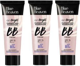 BLUE HEAVEN Tube Foundation 50 ML (Natural) - Combo of 3 Foundation