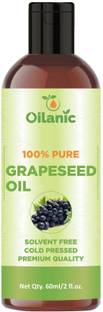 Oilanic 100% Pure & Natural Grapeseed Oil( 60 ml) Hair Oil