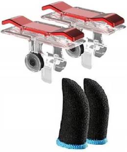 FKU E9 Game Controller - Quick button handle Sensitive Shoot and Aim Fire Buttons L1R1 Trigger Buttons with Highly Sensitive thumb Sleeve for PUBG  Joystick