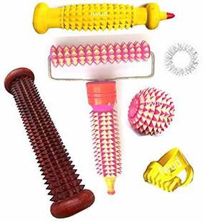 IWUD ENTERPRISES I-FRTCB-2021 Accupressure Tools Kit Rod Roller for (Foot) -Balls, Thumb, Ring, Palm Massager (Hands) Massager