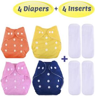 Jaydison All New Trendy Cool Look Daily Use Reusable Adjustable Washable Multicolour Diaper Cover Nappy With Insert / Liner For Baby New Born To 2 Year