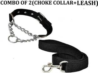 Hachiko Imported Best High Quality Dog Choke Collar+Leash (Combo of 2) Dog Collar & Leash