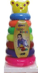 Quasar 7 Plastic Teddy Stacking Ring Jumbo Stack up Educational Toy