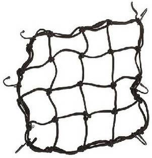 Bullkartzone Strong Black Bungee Cargo Net for Royal Enfield Bike And Other Bikes Vehicle Cargo Net