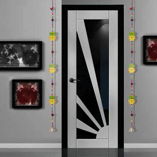 Palpal . Paper Mache Kalash Door Hangings (Multicolor,96 cm) -Set of 2 Pack of 2