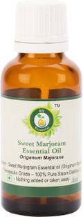 R V Essential Pure Sweet Marjoram Essential Oil 10ml- Origanum Majorana (100% Pure and Natural Steam Distilled)