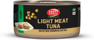 Tasty Nibbles Light Meat Canned Tuna Chunks In Extra Virgin Olive Oil Sea Foods