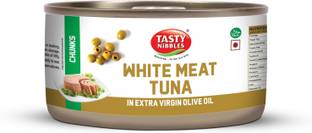 Tasty Nibbles White Meat Canned Tuna Chunks In Extra Virgin Olive Oil Sea Foods
