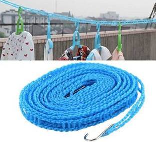 NILKANTH ENTERPRISE 5 Meters Clothes Washing Line Drying Rope Nylon Retractable Clothesline Nylon Retractable Clothesline