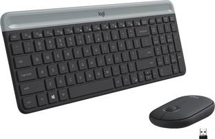 Logitech MK470 Slim Keyboard & Mouse Combo, Whisper-Quiet Wireless Multi-device Keyboard