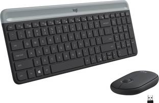 Logitech MK470 Slim Keyboard & Mouse Combo, Whisper-Quiet Wireless Laptop-size Multi-device Keyboard Compatible with Desktop, Laptop, Mac MK470 Slim Keyboard & Mouse Combo, Whisper-Quiet