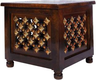 RH Collection UNIQUE ARTS BROWN 12*12 SQUARE STOOL Living & Bedroom Stool