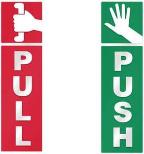 HindK 30.48 cm Push pull sticker Self Adhesive Sticker