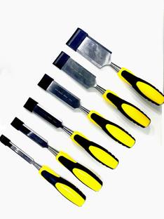 JON BHANDARI Combo of 6 Wood Chisel 13mm (1/2"), 19mm (3/4"), 25mm (1"), 32mm (1-1/4"), 38mm (1-1/2"), 50mm (2") Firmer Chisel Set
