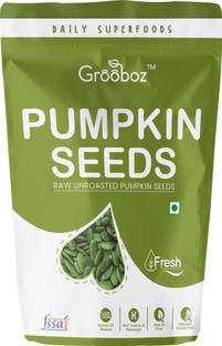 Grooboz Premium Raw Pumpkin Seeds Loaded with Protein and Fibre Rich Superfood for Boost Immunity seed for Eating Pumpkin Seeds
