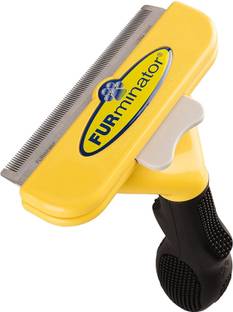 FURMINATOR Deshedding Tool for Small to Large Dogs and Cats Pet Grooming Brush Undercoat Deshedding Tool for Small to Large Dogs and Cats with Dog Shedding Tools Self-Cleaning Pet Grooming Hair Deshedding Brush Tool for Small to Large Dogs and Cats with Long Hair Shedding Blade for  Dog, Cat, Hamster, Guinea Pig, Rabbit, Mouse