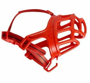 THE DDS STORE Adjustable Anti-biting Dog Soft Silica Gel Muzzle(S, Red Large Other Dog Muzzle