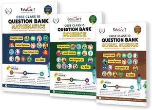 Educart Class 10 Question Bank Bundle Of CBSE Maths, Science & SST 2022 Books