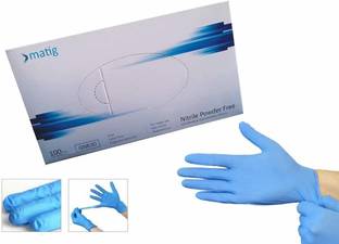 Samurai Matig Nitrile Powder Free Examination Gloves, S Size, Blue Family, 100 pcs by weight (Pack of 2) Nitrile  Safety Gloves