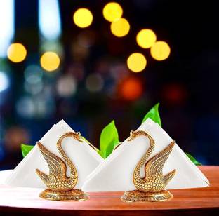 SP Handicrafts Orginal Swan Duck Napkin Holder Pair | Decorative Showpiece Tissue Paper Holder for Dining Table | Napkin Stand Decorative Showpiece  -  11 cm