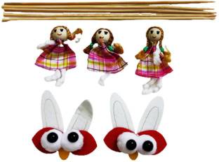 Dhinchak Soft puppet dolls and rabit , make your own puppets DIY kit Finger Puppets